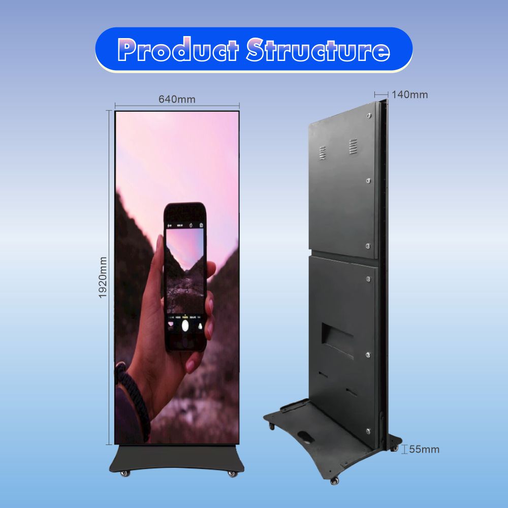 led poster display size