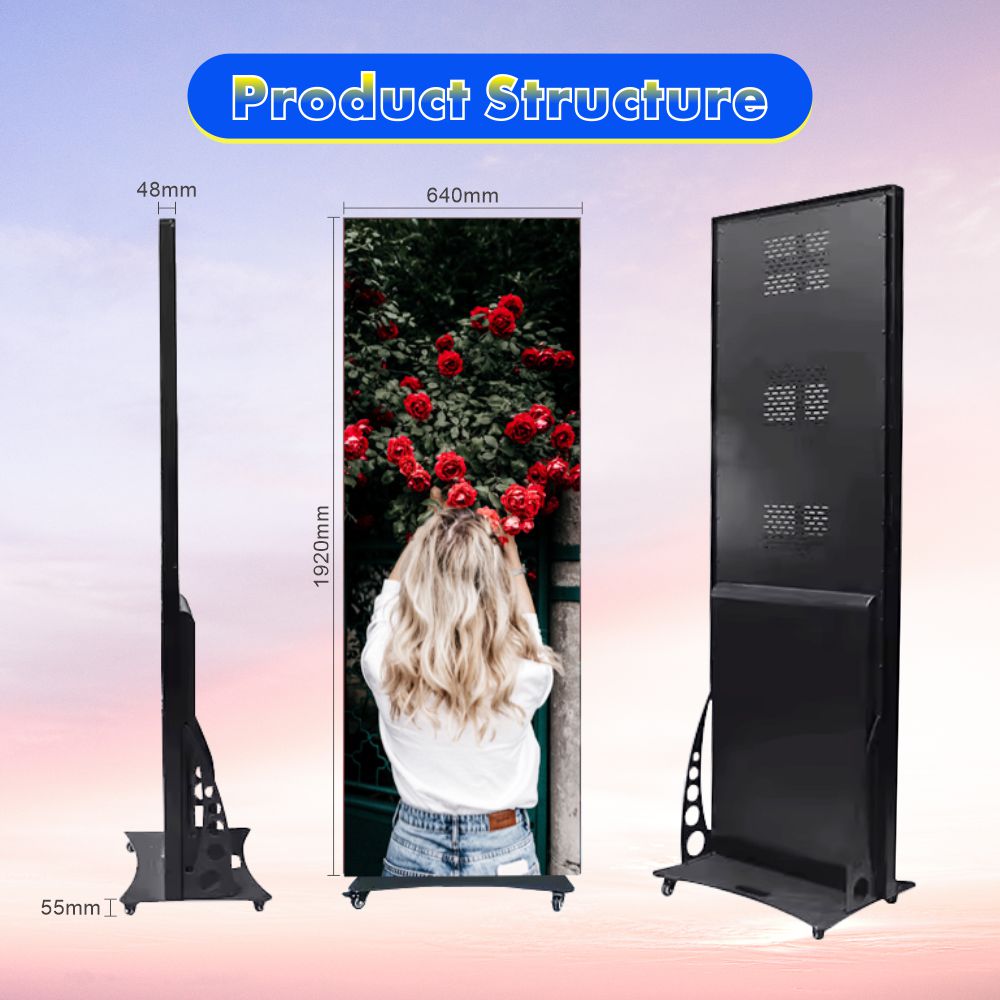 led poster display size