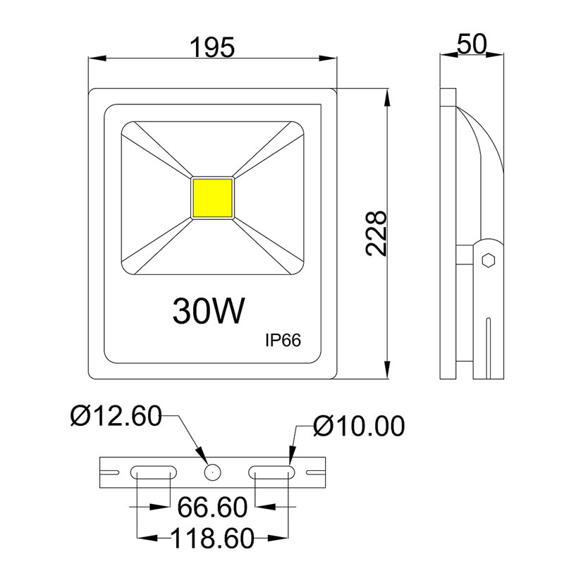 Ultra Slim COB 30W flood light led